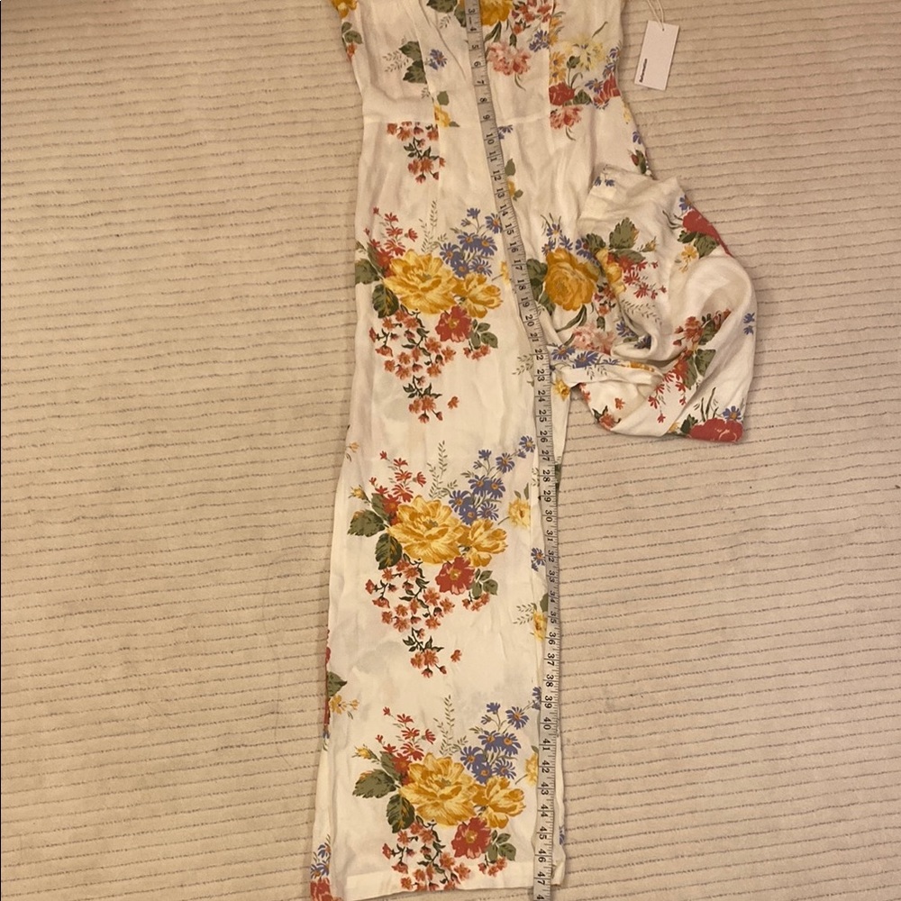 REFORMATION Elegant Floral White Jumpsuit - Picture 7 of 12